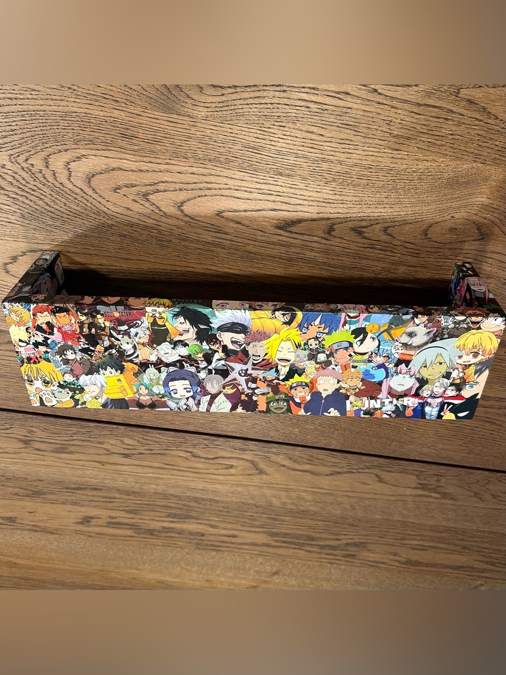 Handmade Anime Collage Shelf 16.75 in Floating Wall Shelf Decor Display